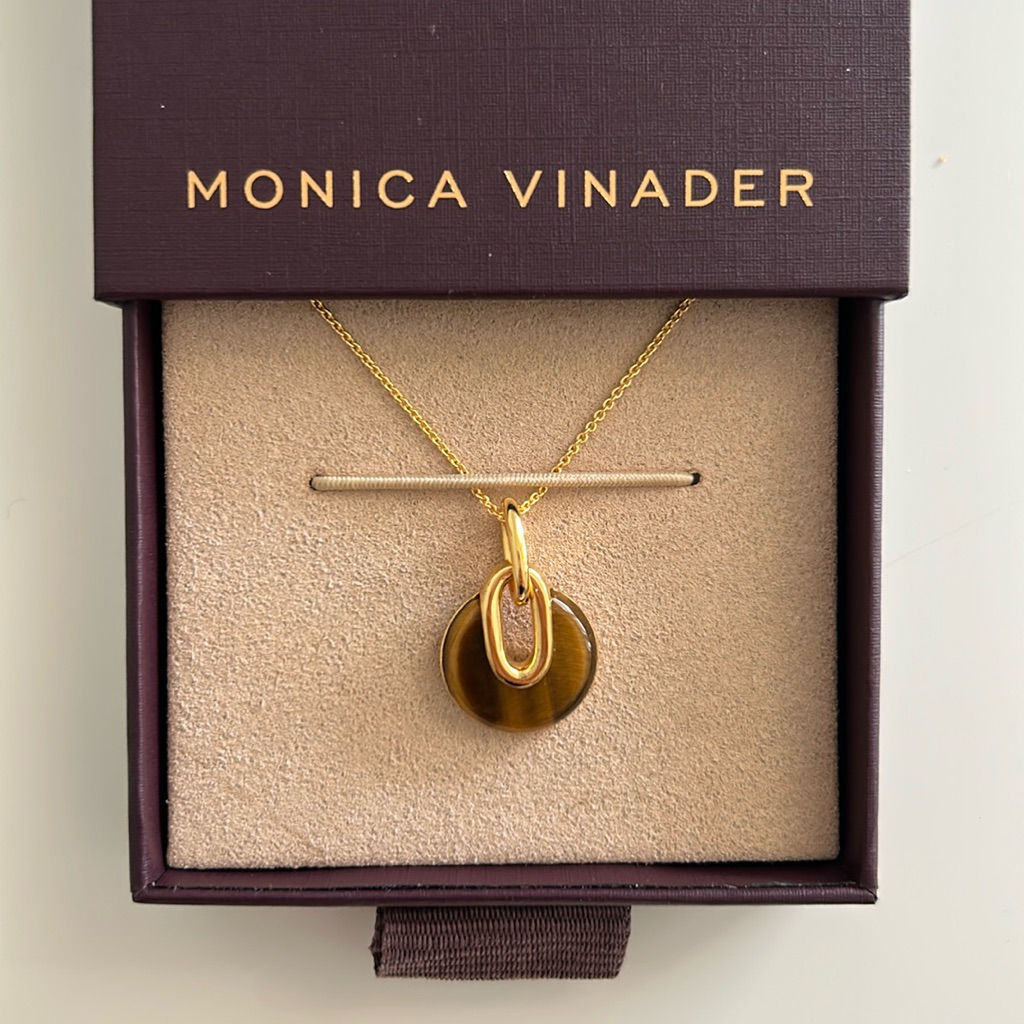 Nib Monica Vinader X Kate Young Tigers Eye Pendant Necklace 178$